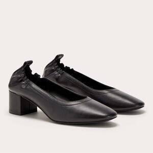NEW Everlane The Day Heel in Black Italian Leather, Women's Size 7.5, $175